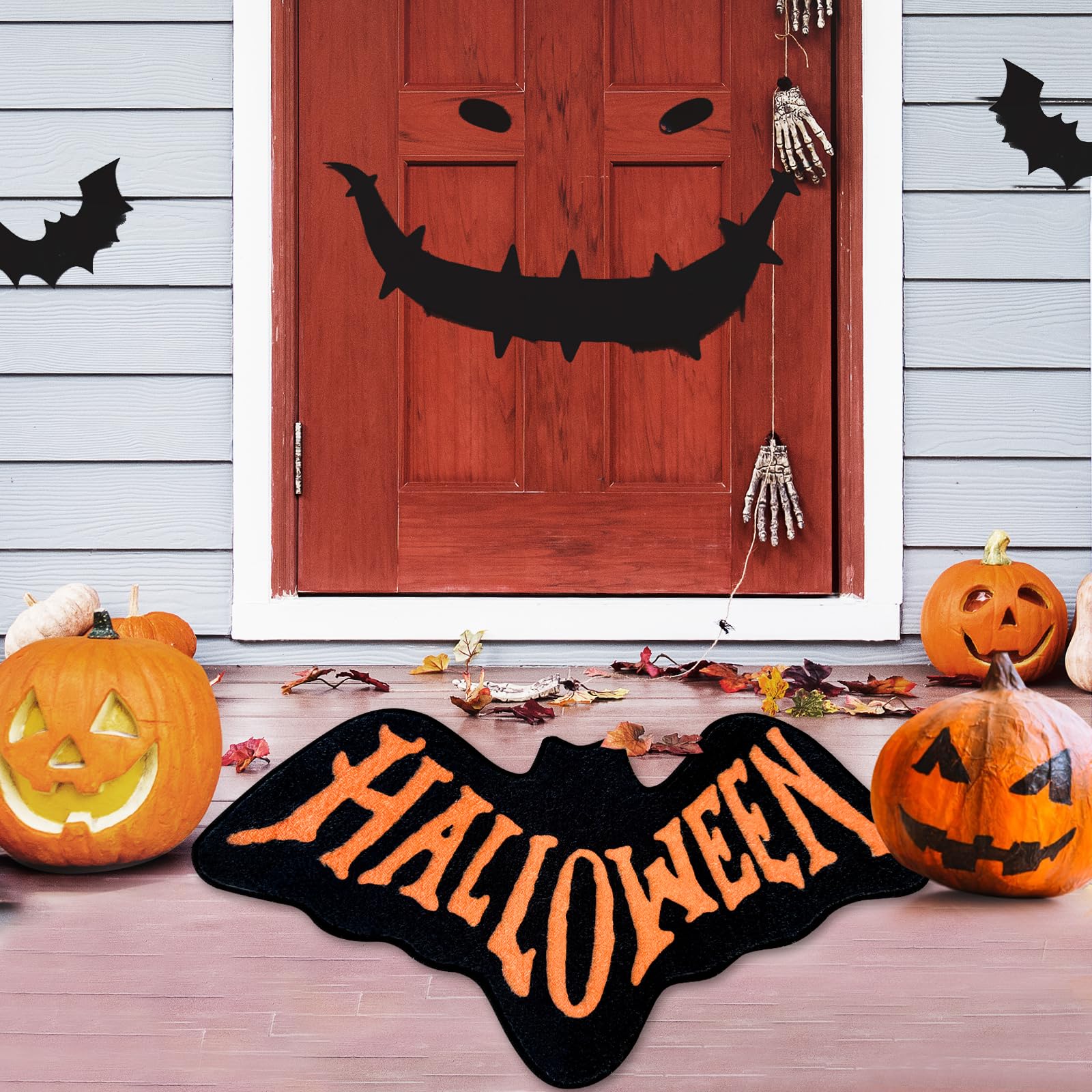 Halloween Bathroom Rug 23 14in Bathrooms Decor Front Door Mat Carpet for Shower Home Bedroom