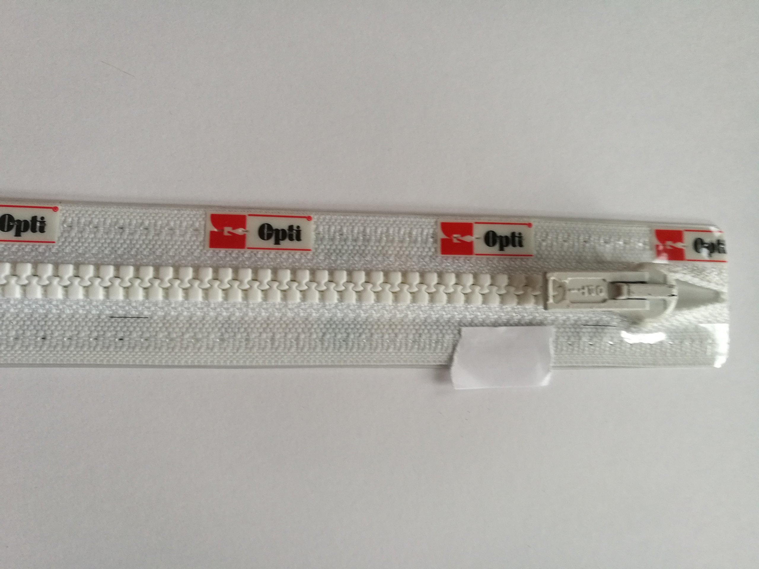 Opti Zip Fastening, 100% Polyester, 00009 White, 55 cm