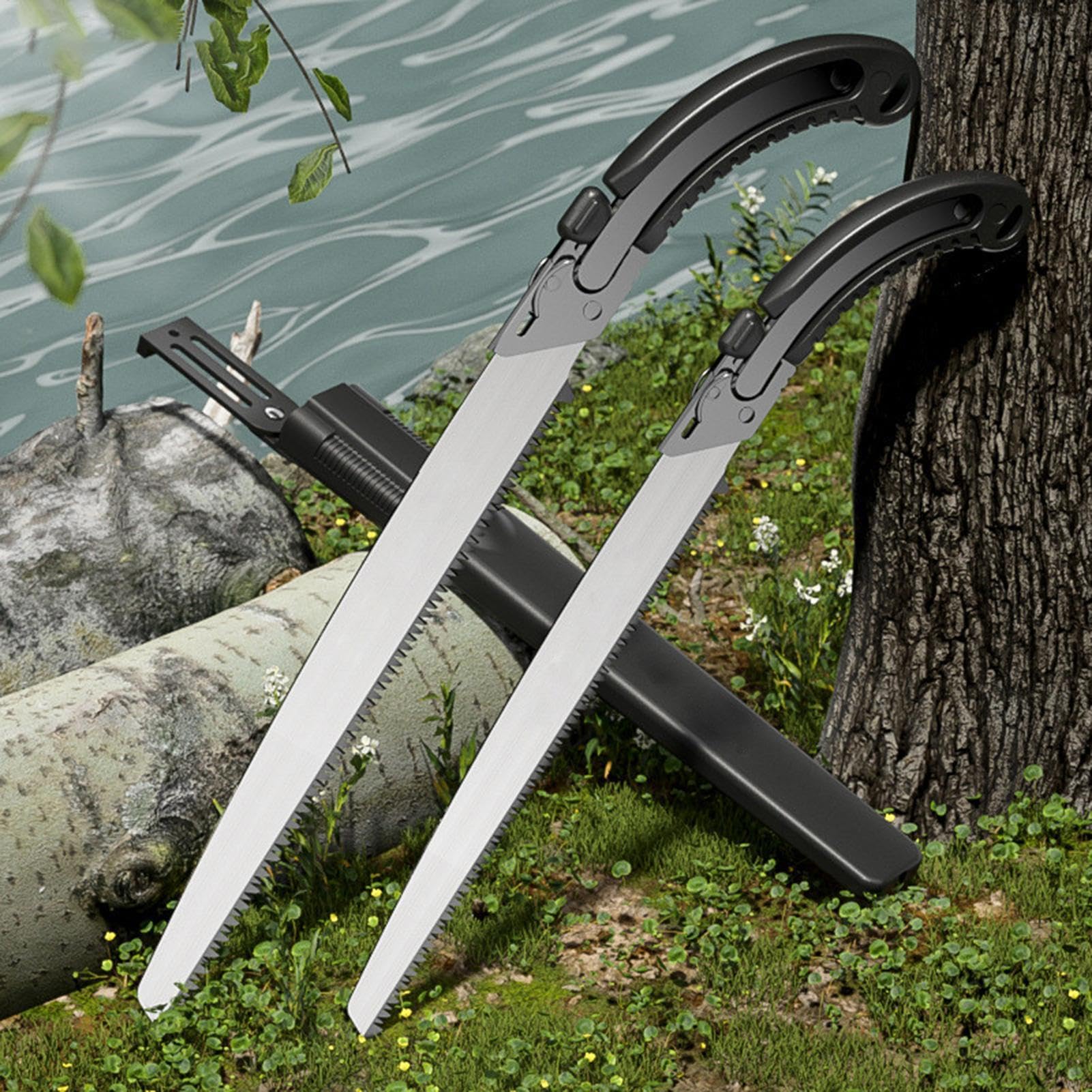 Sierra de mano para cortar árboles Sierra de mano robusta multiusos para | Herramienta de corte para madera Herramientas de carpintería para poda y tala, cortador de árboles versátil y