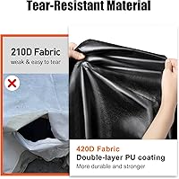 Vista 6 de WOMACO - Cubierta cuadrada impermeable para hoguera de patio, cubiertas de mesa al aire libre, protector de mesa para hoguera de 31 x 31 pulgadas