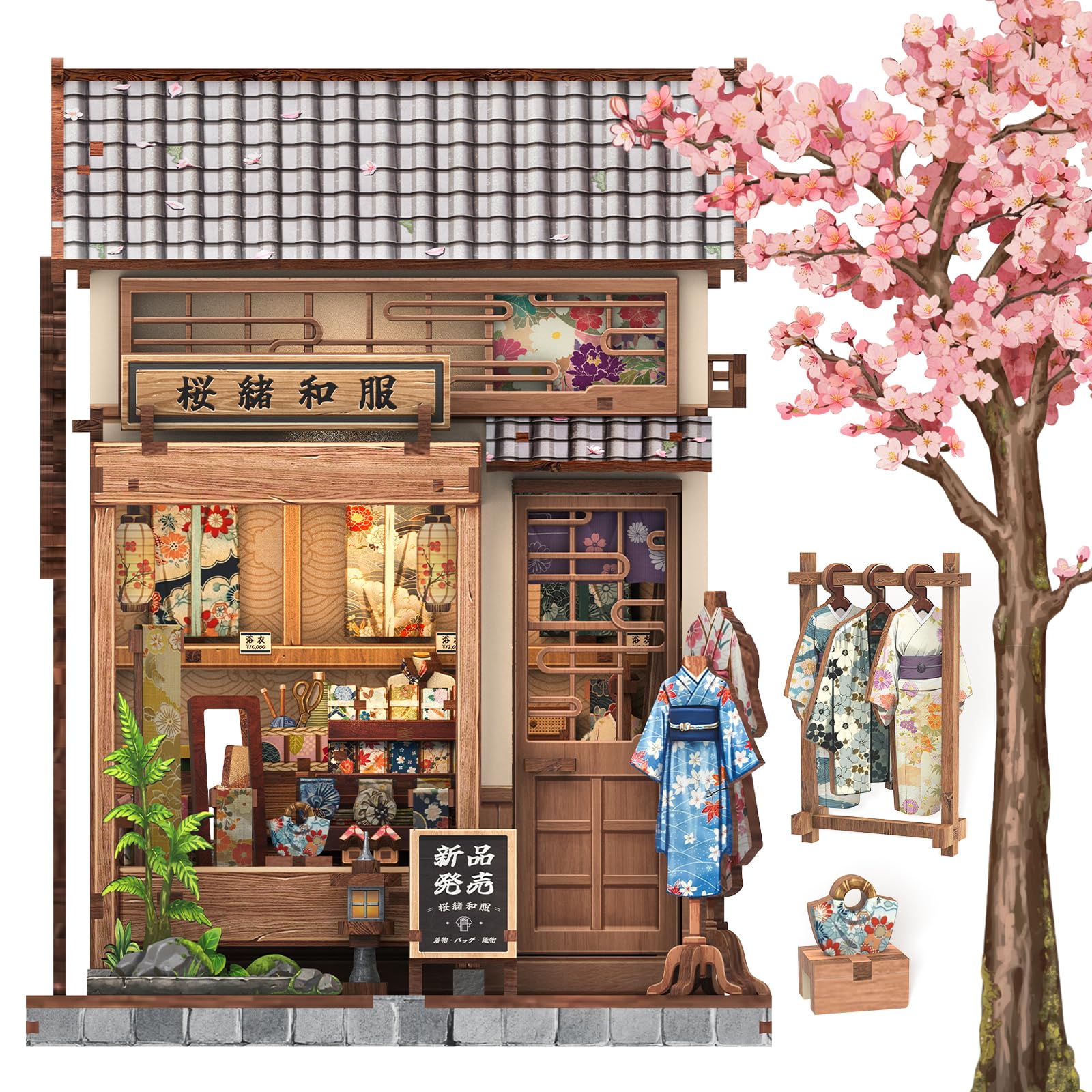 Cutefun Book Nook Japan - Puzzle 3D per adulti - Casa in miniatura in stile giapponese per decorazione, Ottimo regalo per amanti dei libri e hobbisti, Artigianato rilassante per adolescenti 14