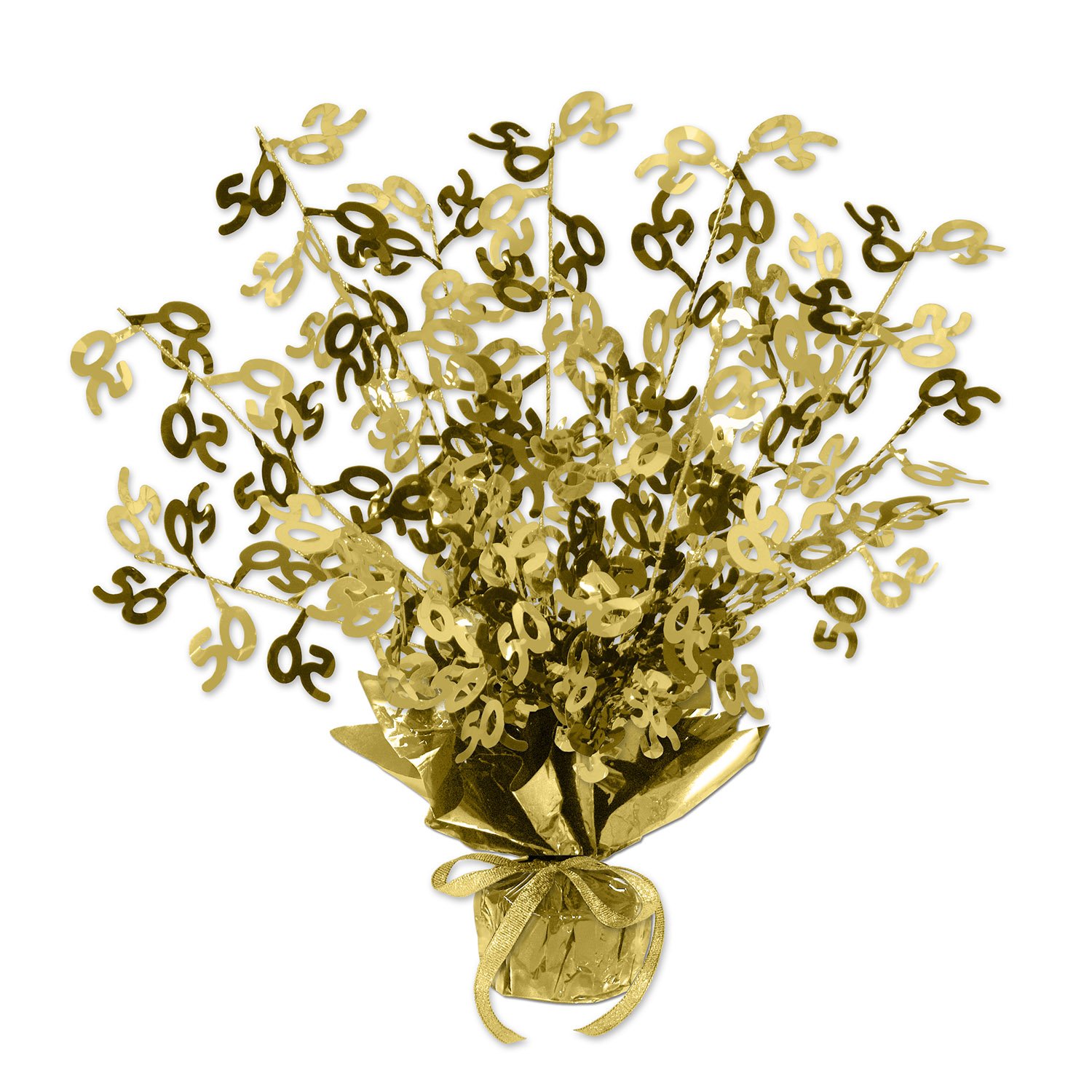 Beistle 54280-GD Gold 50 Gleam 'N Burst Centerpiece, 15-Inch, Gold