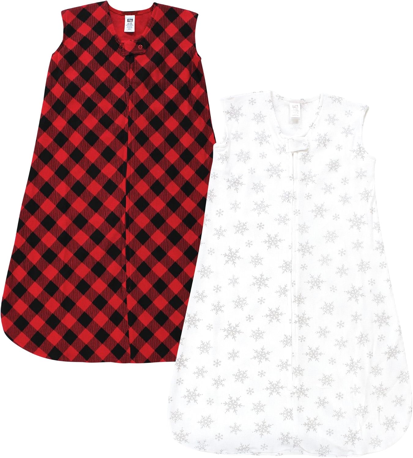 Hudson Baby Infant Girl Thermal Sleeveless Sleeping Bag 2pk, Soft Pink Sage Rose