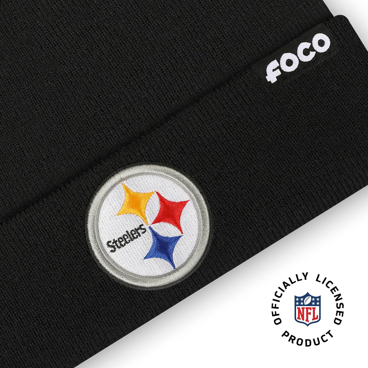 FOCO NFL Mens NFL Team Logo Basic Beanie Hat - Image 3