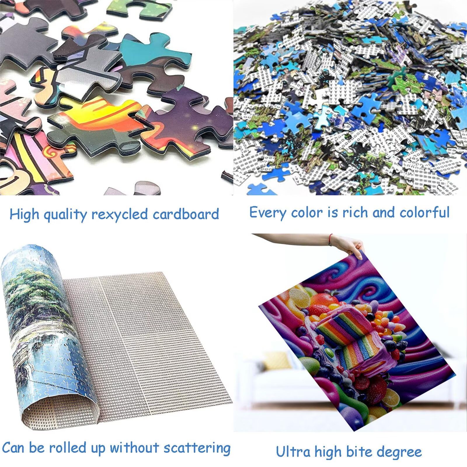 Puzzle 4000 elementów ciasto puzzle dla dorosłych owoce 141 x 87 cm Unikalne rzemiosło klasyczne 3D drewniane układanki do rodzinnych gier aktywnych, układanka do samodzielnego wykonania nawet do