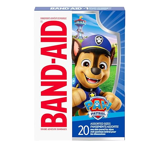 Band-Aid Brand Sterile Adhesive Individually Wrapped Bandages for Kids Featuring Nickelodeon Paw Patrol Characters, First Aid & Wound Care of Minor Cuts & Scrapes, Assorted Sizes 20 ct