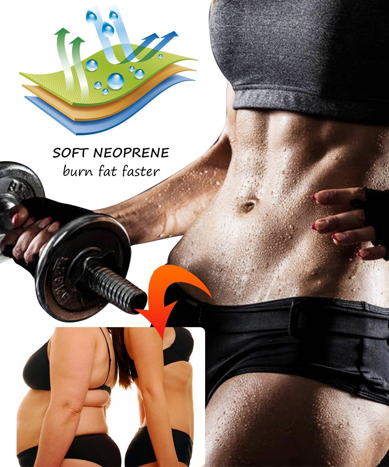 Womens Hot Sweat Vest Neoprene Sauna Vest Thermo Body Shaper Waist Trainer for Weight Loss Tummy Fat Burner Slimming Shapewear Sweat Tank Top Black No Zip