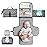 Kopi Baby Portable Diaper Changing Pad - Baby Diaper Changer Travel Bag with Wipes Pocket, Smart Design Portable Changing Mat, Infant Travel Station Kit, Gift for Newborn Girl & Boy - Classic