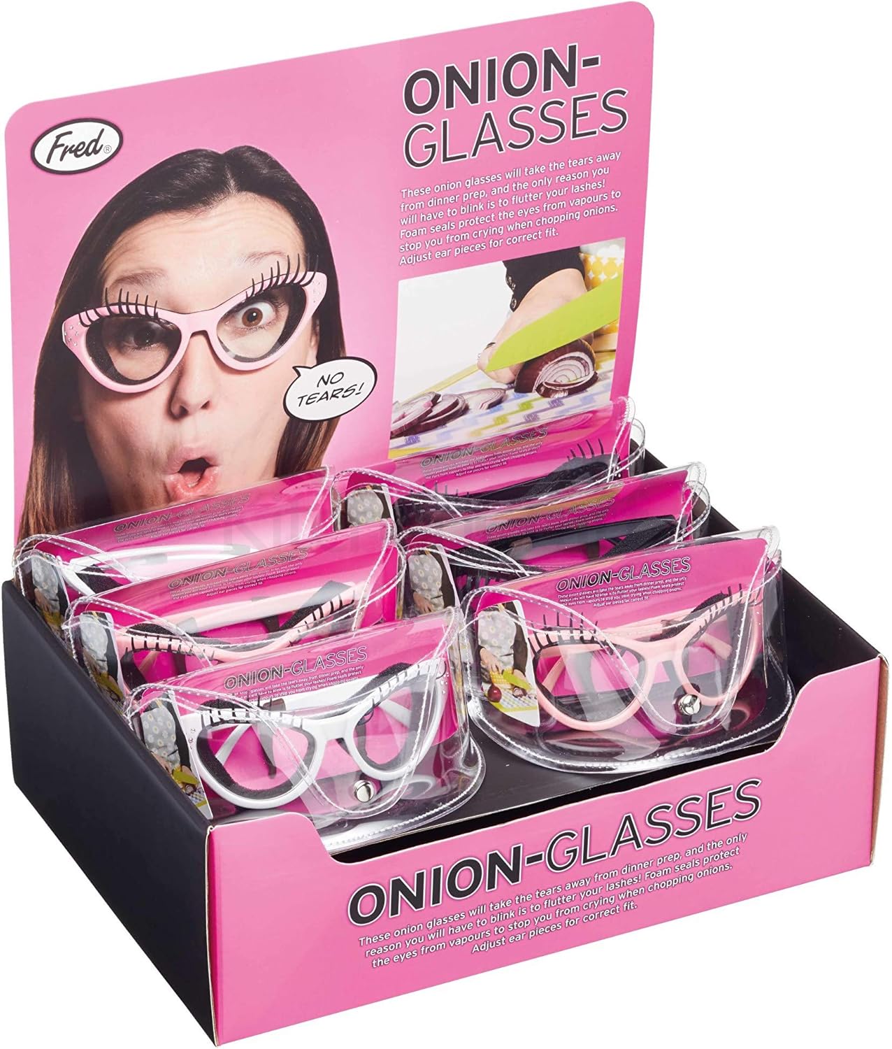 Fred Black Kitchen Diva Eyelash Onion Glasses BigaMart