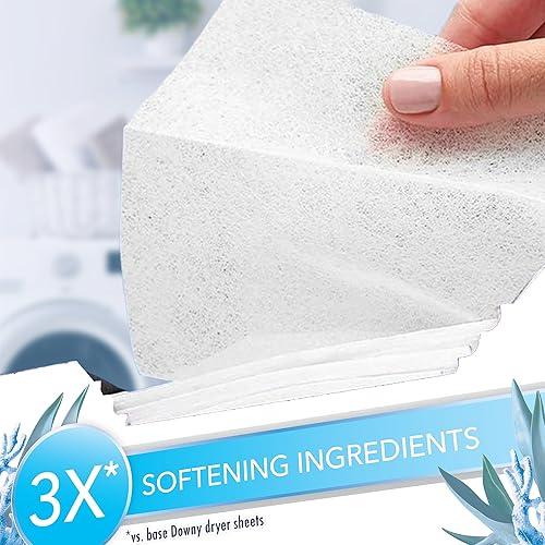 Miniatura 5 de Downy Hojas de secado Mega ligeras, hojas de secadora suavizantes de tela, niebla oceánica, 180 unidades