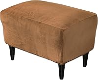 Vista 17 de Fundas otomanas elásticas, funda otomana de terciopelo, funda rectangular de almacenamiento para taburete, funda para reposapiés para sala de estar
