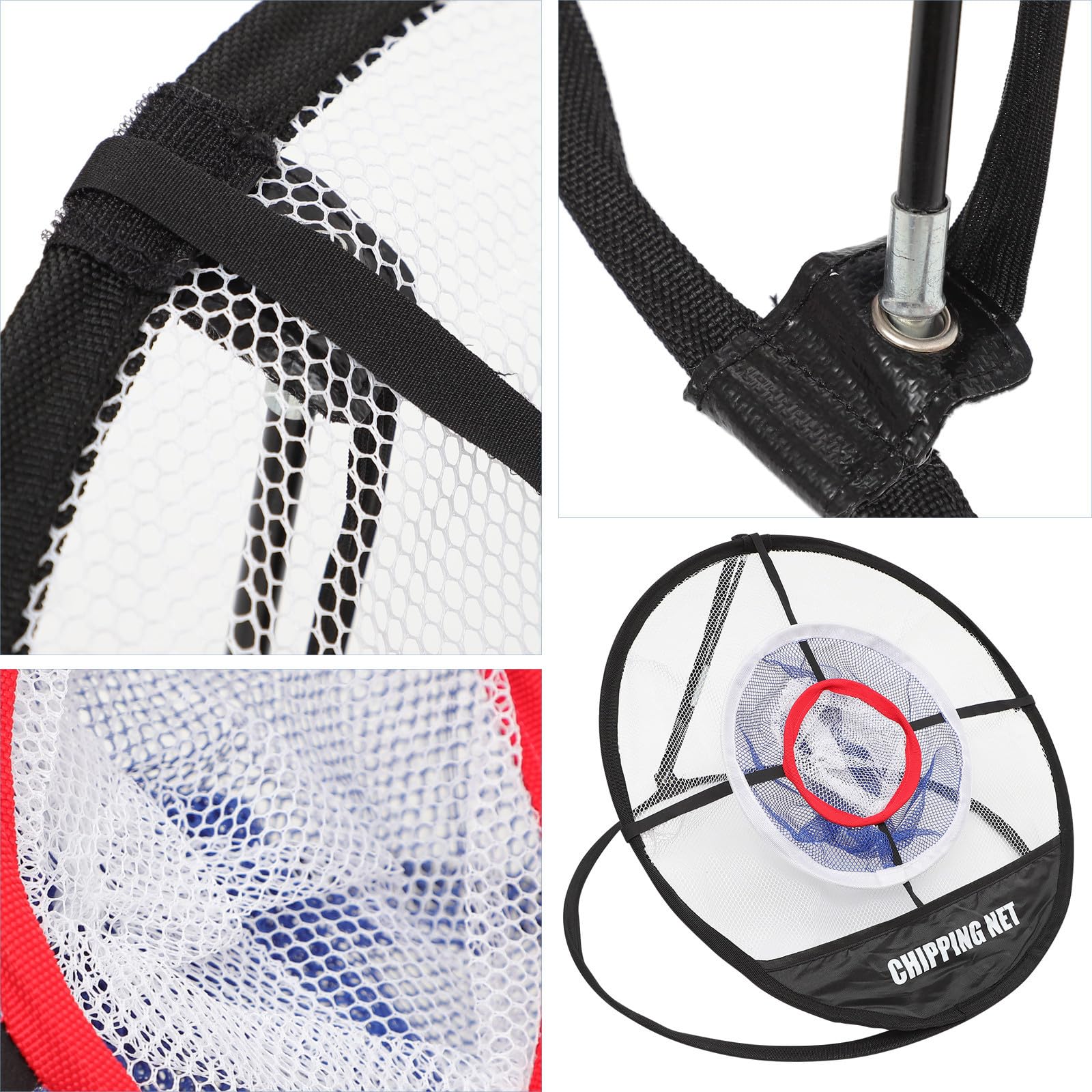 Red de Práctica de Golf de Corte Portátil, Negro, Nylon