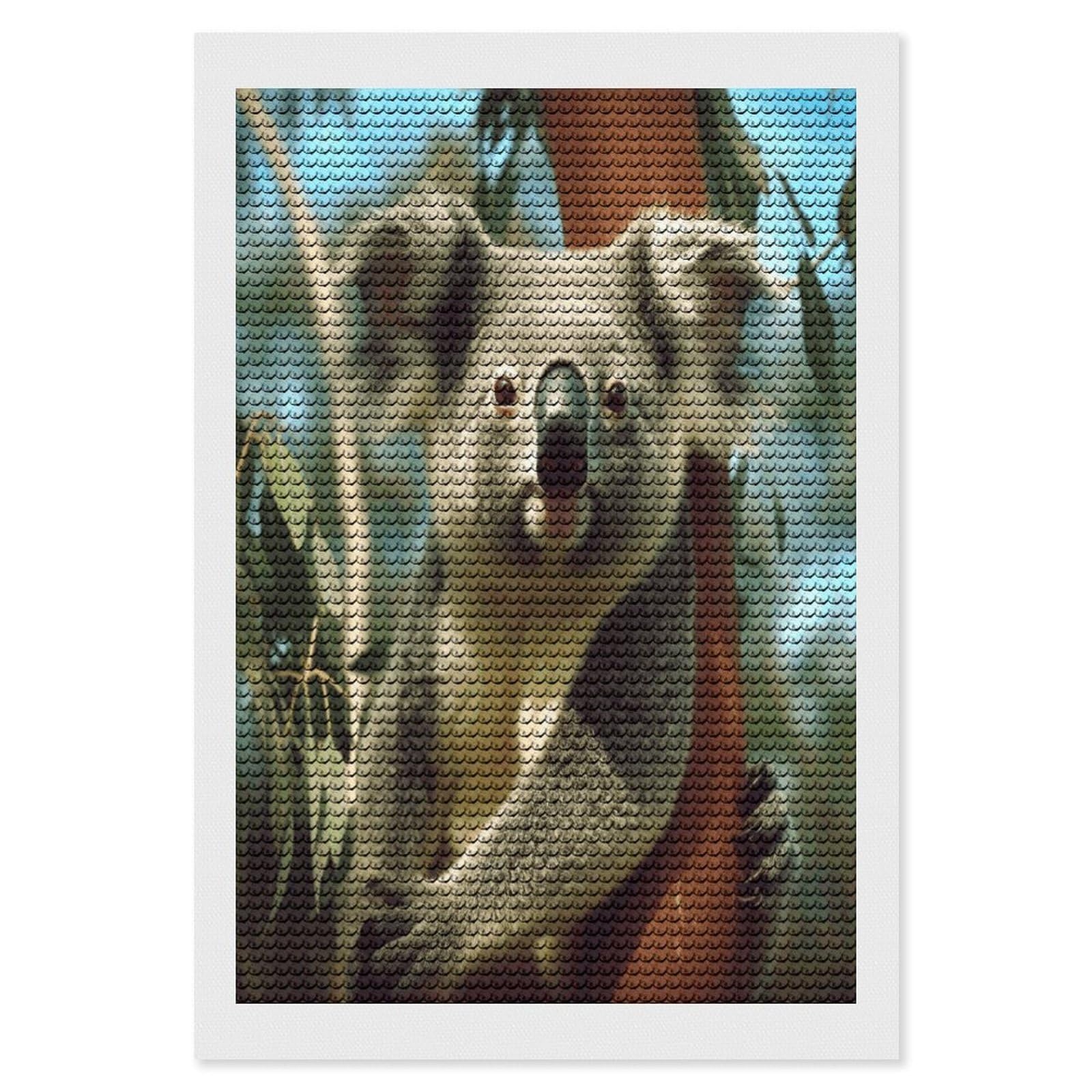 FekiLoot Bear Koala Diamond Art Kits for Adults Diamond Painting Kits for Beginners DIY Diamond Art Kits Round Full Drill Diamond Dot Gem Painting for Home Wall Decor Gift 8"x12"