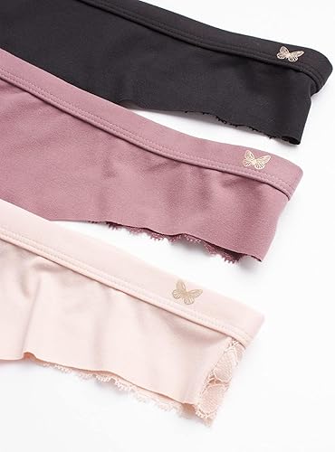 Miniatura 3 de Jessica Simpson Ropa interior para mujer paquete de 3 bragas de encaje de microfibra S-XL