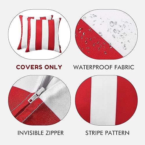 Miniatura 6 de WESTERN HOME WH - Juego de 2 fundas de almohada decorativas impermeables para exteriores