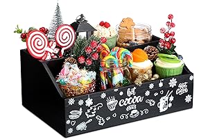 Soaoo Christmas Hot Cocoa Bar Wood Storage Box