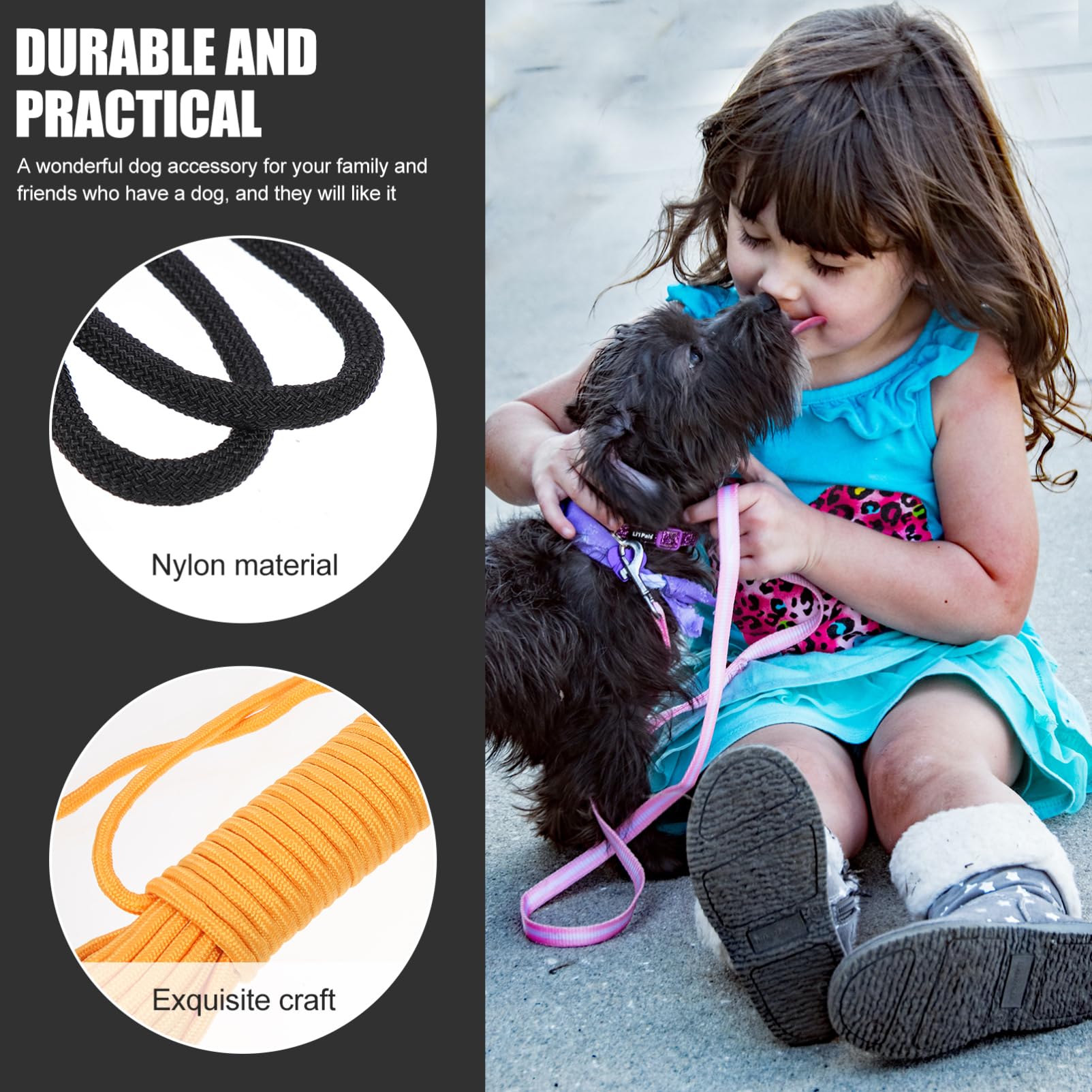 Luxshiny Cable para Perros De Camping Equipo para Acampar Perros Cable De Sujeción para Mascotas Al Aire para Correr Parques