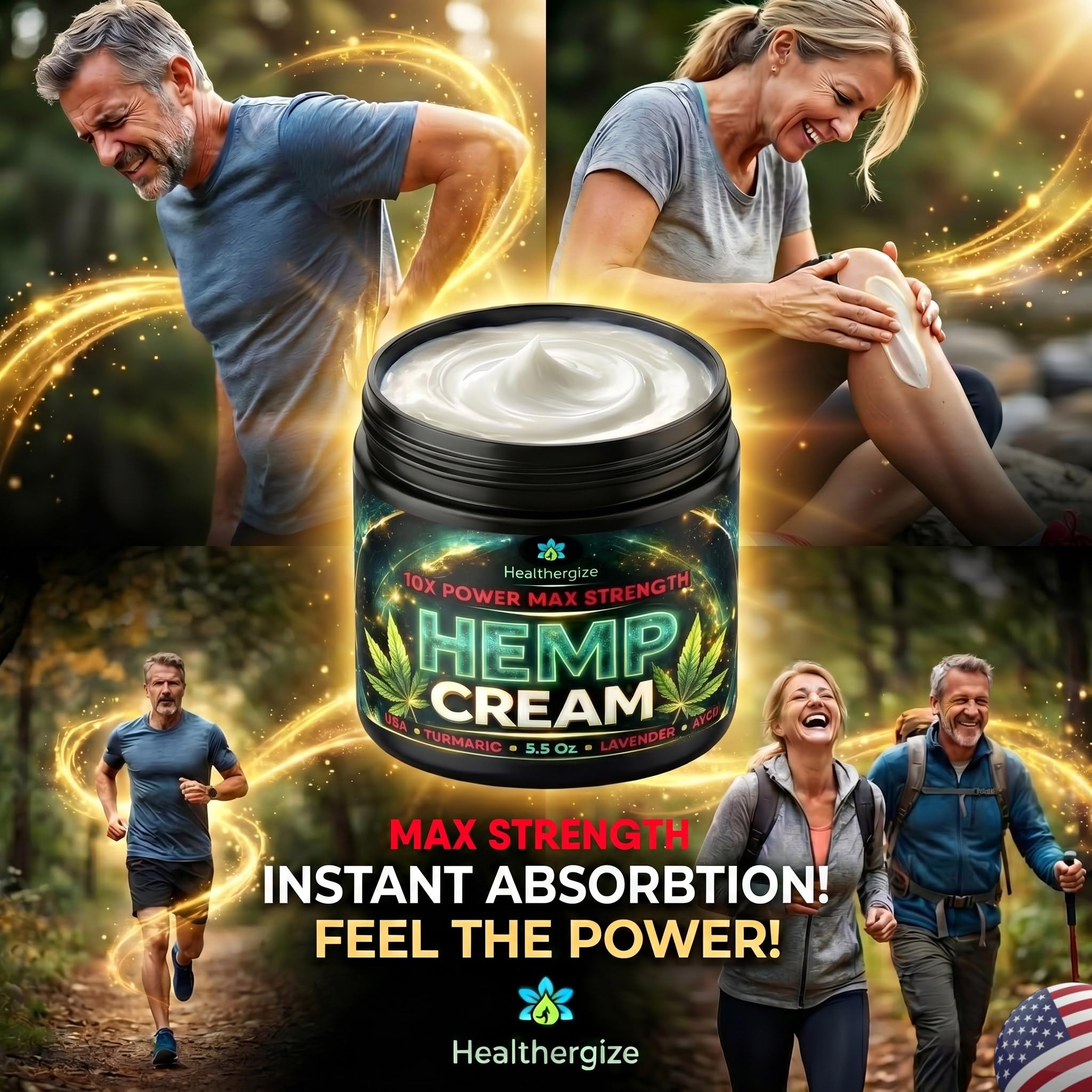 Hemp Cream Maximum Strength – Hemp Lotion for Muscles, Back, Neck, Knees & Feet – Hemp Oil, Aloe & Lavender Body Lotion for Men & Women – Menthol-Free, Non-Greasy, Fast Absorbing – 5.5 oz, Made in USA — Amazon image 6
