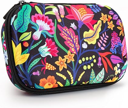 ZIPIT Flowers Pencil Case for Girls, Cute Pencil Box for School, Large Capacity Stationery Organizer Box