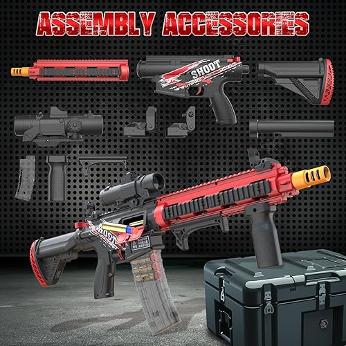 Miniatura 9 de EagleStone Pistola de juguete realista automática para niños, pistola de espuma de expulsión de conchas para niños de 8 a 12 años, rifle de