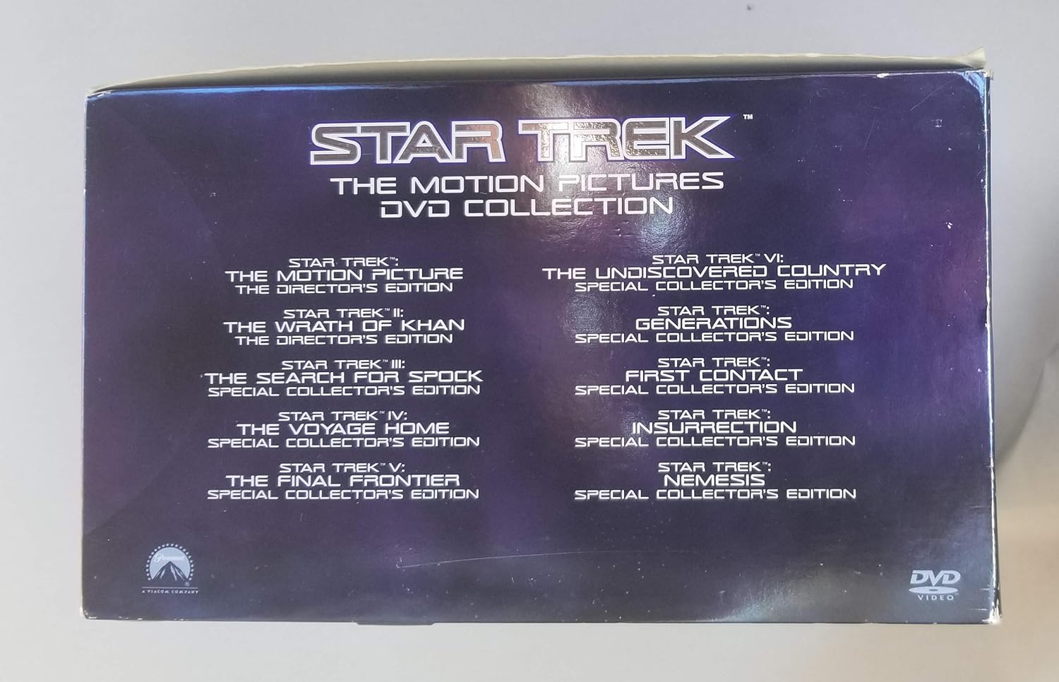 Star Trek: The Motion Pictures Collection (Motion Picture/ Wrath of Khan/ Search for Spock/ Voyage Home/ Final Frontier/ Undiscovered Country/ Generations/ First Contact/ Insurrection/ Nemesis)