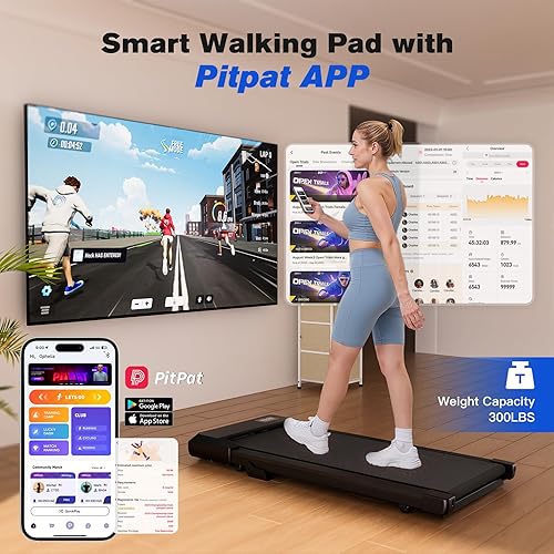 Miniatura 8 de SupeRun Caminadora portátil con inclinación para debajo del escritorio, 3 en 1, con pantalla LED, control remoto, minicaminadora silenciosa de 2.5