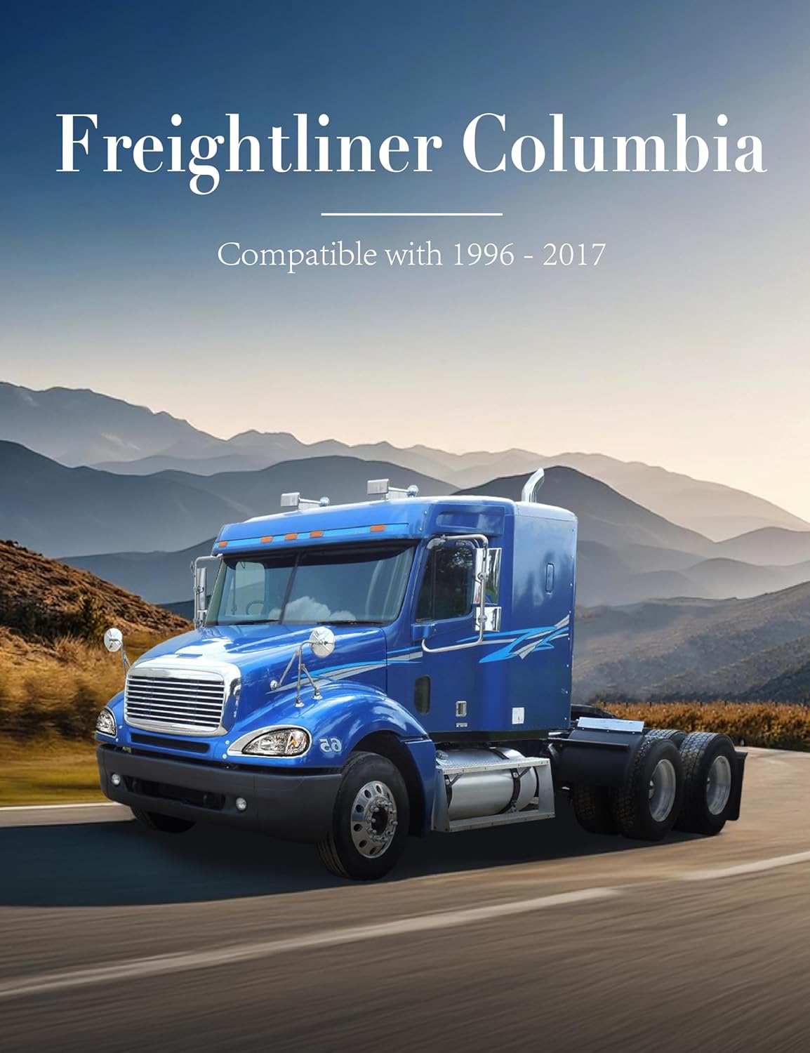 Headlights Assembly Compatible with 1996-2017 Freightliner Columbia DOT Approved with Turn Signal High/Low Beam Freightliner Columbia Headlamp IP67 (Right)