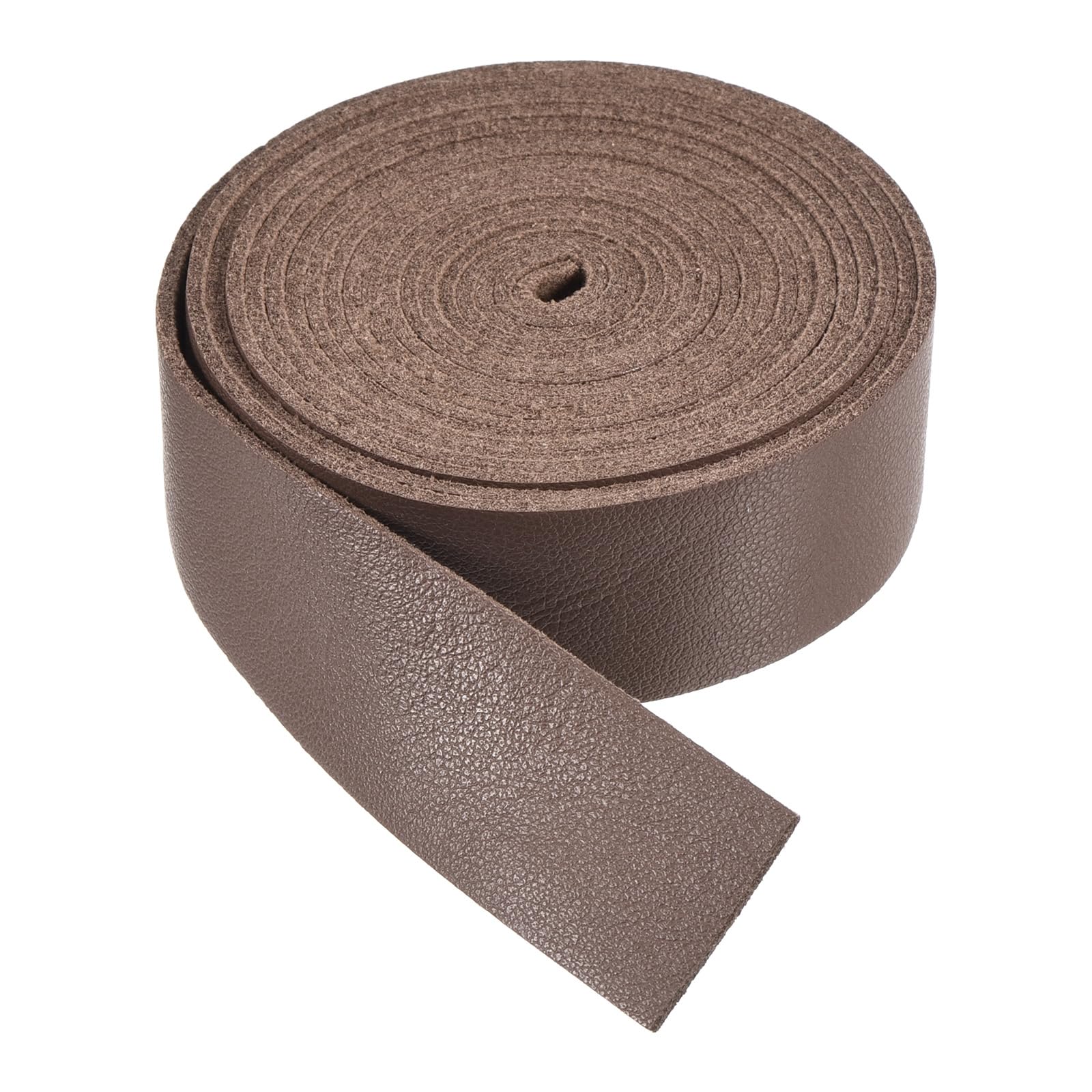 DMiotech Brown Faux Leather Strap 0.8 Inch Wide 78 Inch Long Flat Leather Belt Strip 1.3mm Thick Single Sided Cord for Arts Craft DIY Traction Ropes