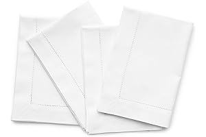 Solino Home White Linen Napkins 20x20 Set of 4