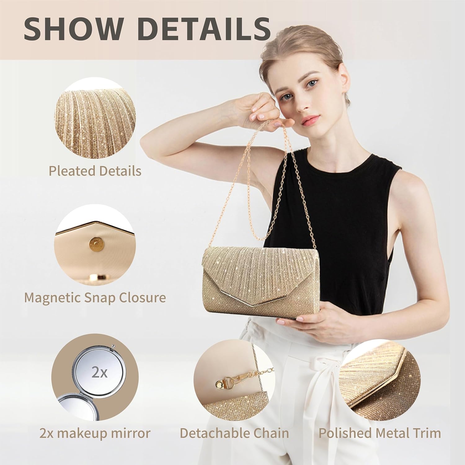Clutch Purse for Women Marbling Evening Wedding Handbags Shell Box Purses for Party Prom Cocktail - Image 4