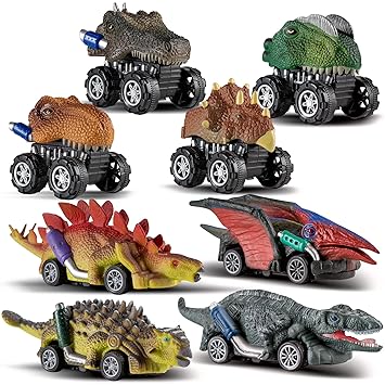 8pc Dinosaur car Set