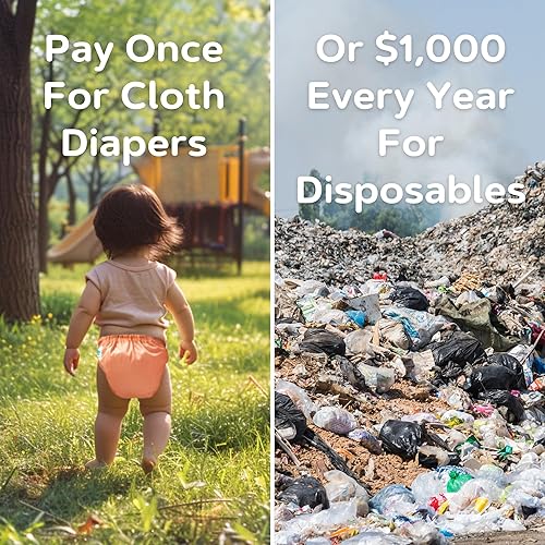 Miniatura 3 de Sprout - Pañal de tela de bolsillo ajustable y reutilizable con 1 inserto, suave, lavable, a prueba de fugas (puntas cósmicas)