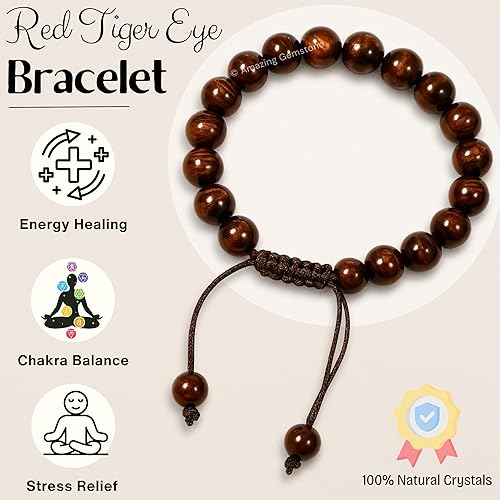 Vista 485 de Amazing Gemstone Yaxaite Bracelet for Women Men's Gifts - Protection Healing Crystal Bracelet - 8mm Gemstone Beaded Adjustable Bracelet Pulseras