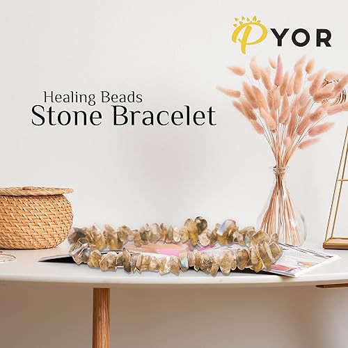 Vista 43 de PYOR Crystal Beads Bracelet Natural Gemstones Chakra Healing Crystals Charm Bracelets Wealth Prosperity Stone Spiritual Gift