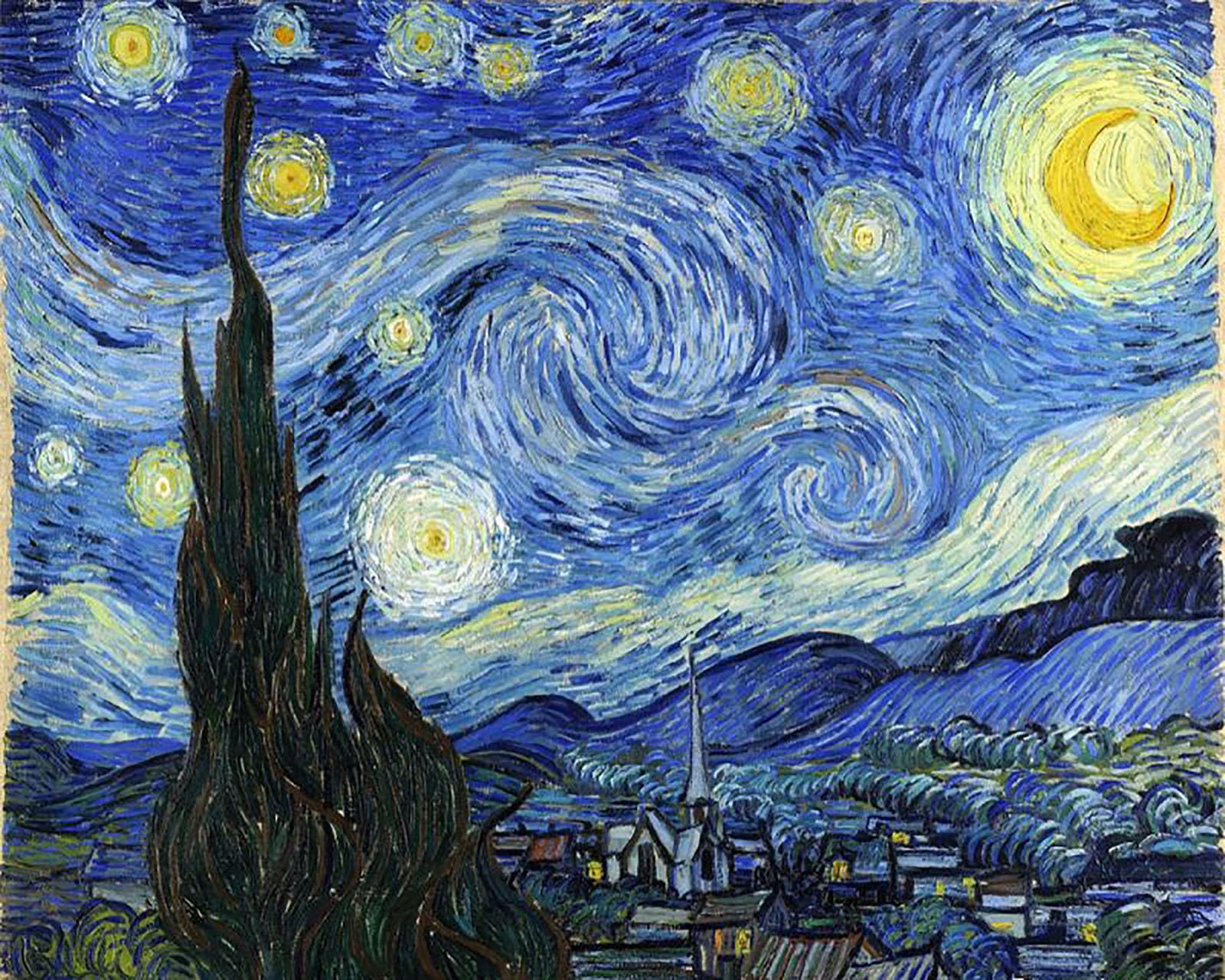 ZHXXFD Paint By Numbers for Adults Kids Beginners Landscape Famous Paintings Without Frame 40X50CM The Starry Night - Vincent Van Gogh,A11