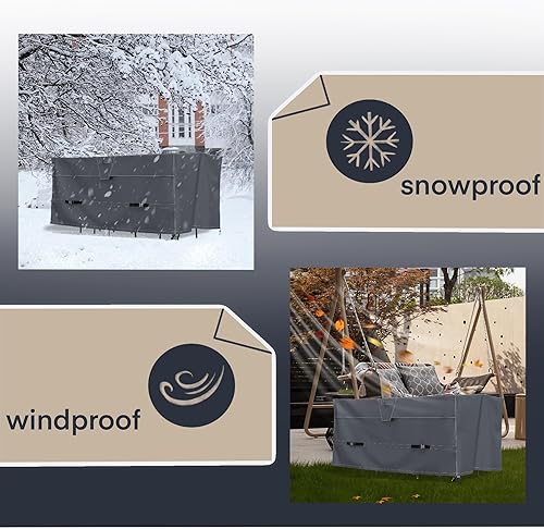 Miniatura 6 de Juego de funda para patio bistró, funda para juego de bar al aire libre de 49 pulgadas, resistente al agua, protección para todo tipo de clima,