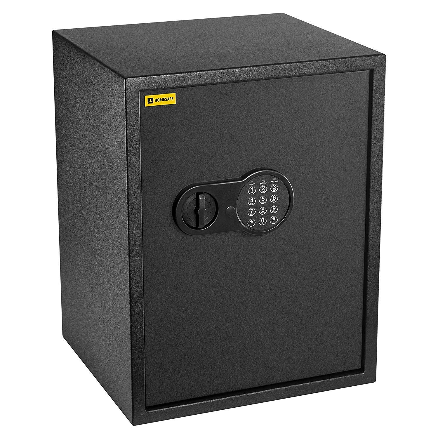 HomeSafe HV50E Cassaforte Piccola con Codice, 50x35x35cm (HxLxP), Cassaforte da Armadio Digitale con Combinazione Elettronica, Cassetta di Sicurezza per Soldi e Gioielli, Ideale per Uffici