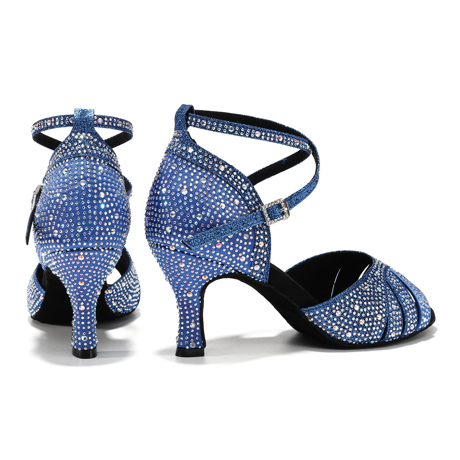 SWDZM Scarpe da Ballo Latino Donna Strass Salsa Bachata Prestazioni Professionale