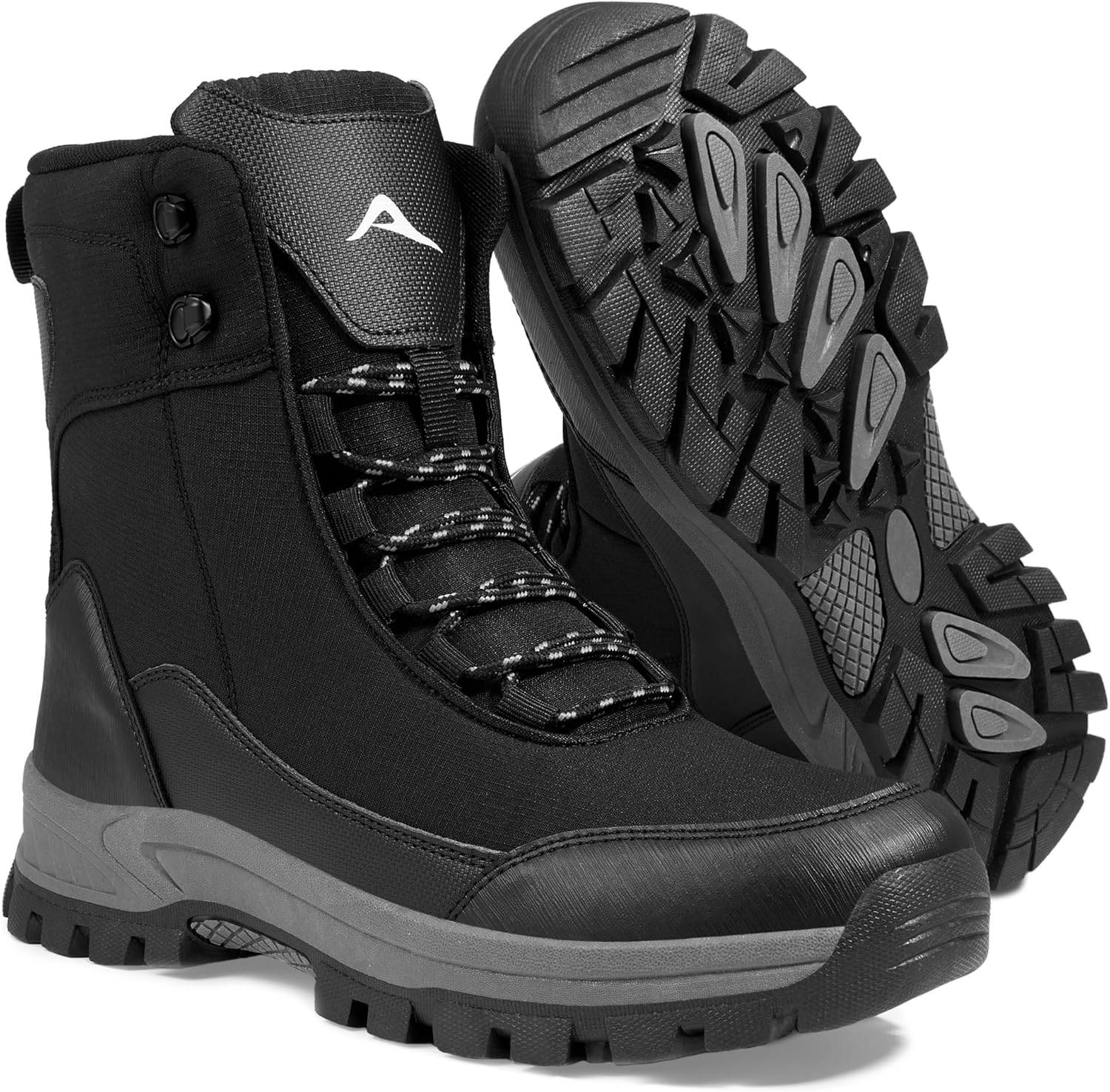 FUDYNMALC Mens Hiking Boots Waterproof: Lightweight Mid Ankle Work Boots Non-Slip Outdoor Shoes for Trekking Walking