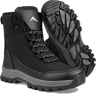 FUDYNMALC Men's Waterproof Hiking Boots: Lightweight 1.08 lbs Mid Ankle Non-Slip Shoes for Trekking, Walking & Work