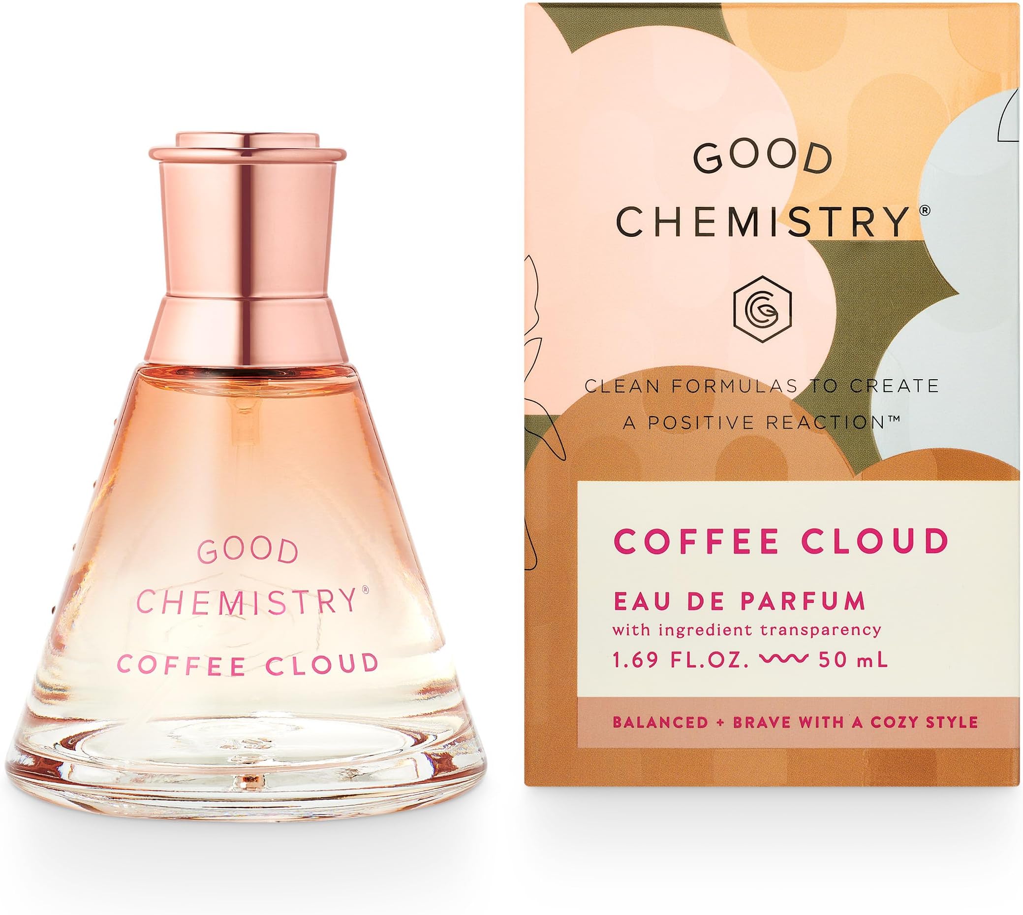 - Good Chemistry Coffee Cloud Eau de Parfum 1.7 fl oz - Long-Lasting Perfume with Bergamot, Espresso, & Cedarwood - Balanced, Clean & Vegan
