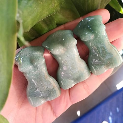 Vista 29 de Figura de cristal curativo de ágata india, escultura de figura femenina, 2 pulgadas, tallado, piedra de palmera, decoración de oficina Ágata