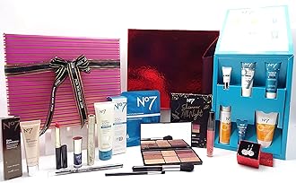 – No7 Luxury Beauty Blockbuster Skincare & Make Up Gift Box Gift Wrapped