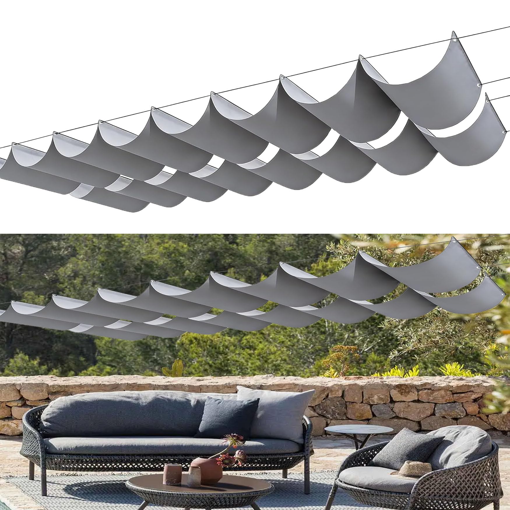 Voile d'ombrage rétractable imperméable pour ombrager la piscine de l'hôtel