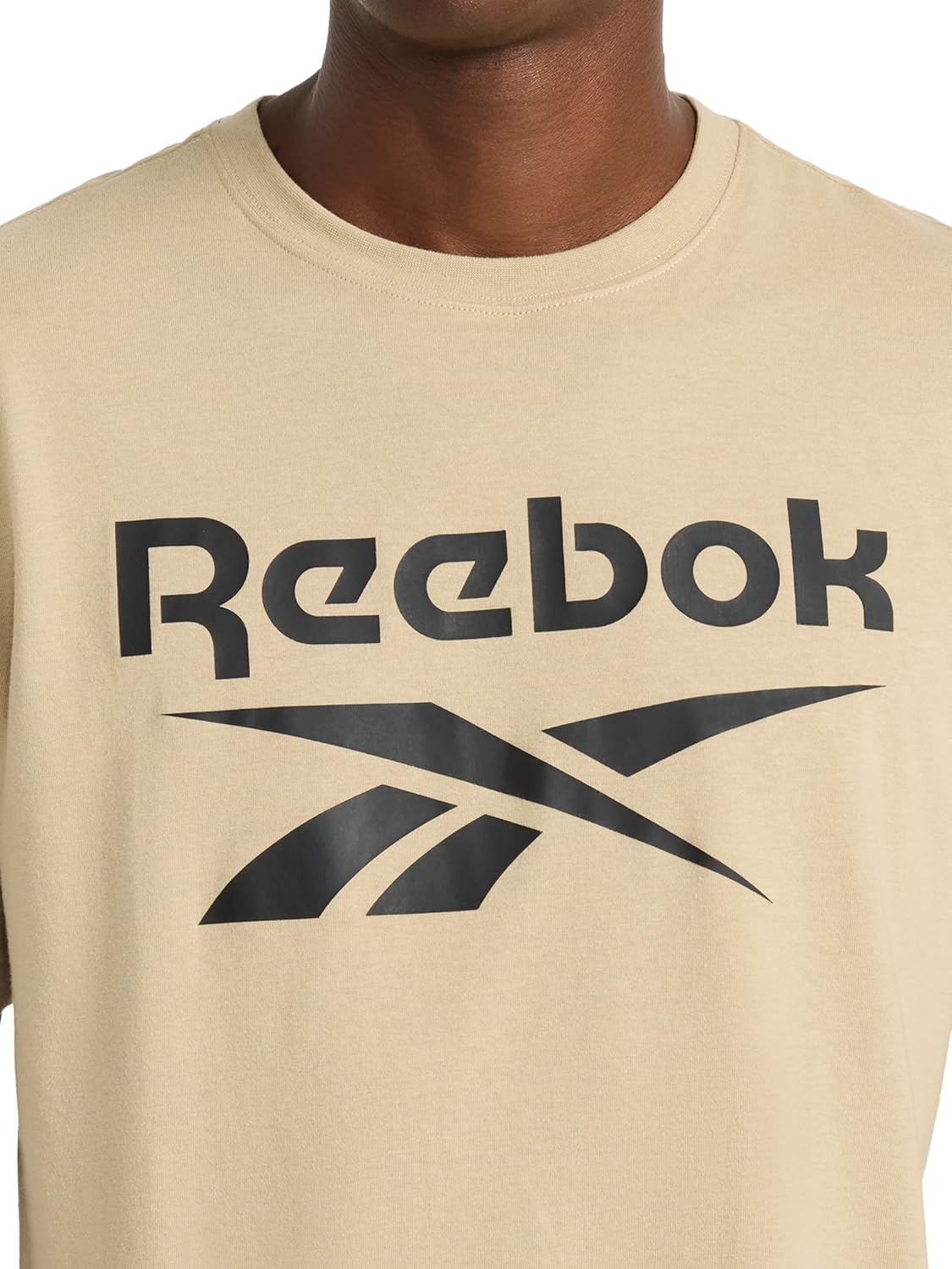 Reebok Mens Core Short Sleeve Crewneck T-Shirt, Standard Fit, Lightweight Cotton-Poly Jersey Fabric - Image 4