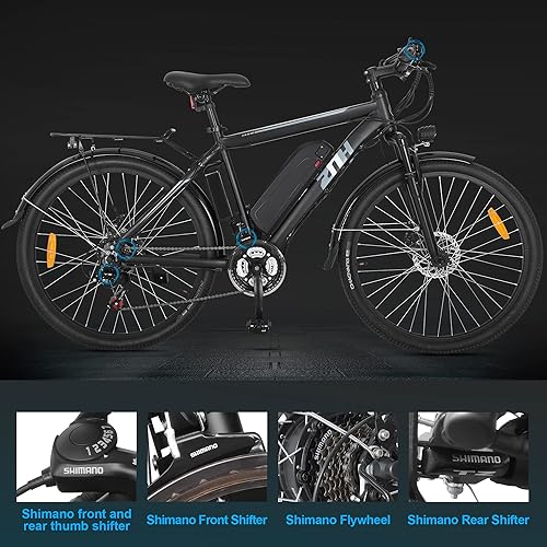 Miniatura 4 de ZNH Bicicleta eléctrica para adultos, bicicleta eléctrica de 26 pulgadas y 350 W, bicicleta eléctricabicicleta de montaña, bicicleta eléctrica de 20