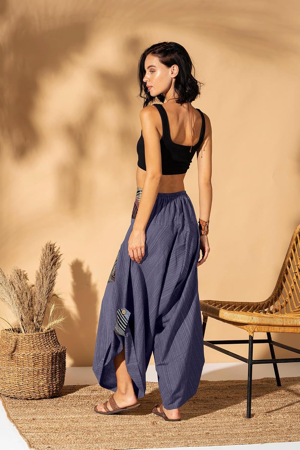 Rave Clothes for Women Palazzo Pants, Dance Yoga Pants Comfy Lounge Pants shamanic Clothing Women