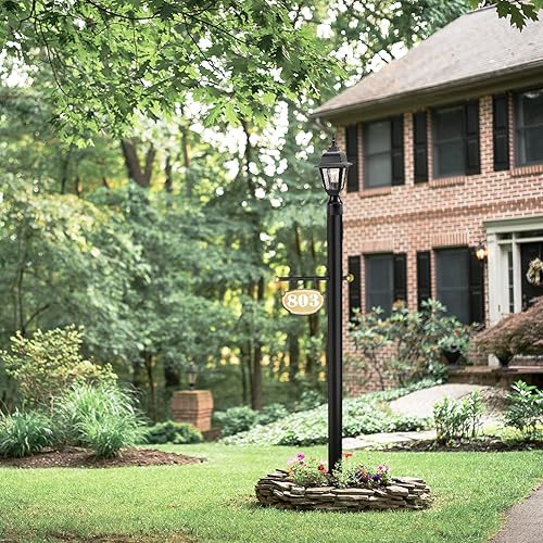 Vista 102 de Design House 502211 Base de pilar de linterna exteriores, color negra