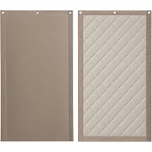 JaneTech Soundproof Curtains for Bedroom, Sound Dampening Curtain with Soft Velvet Backing, Acoustic Curtain for Home Office, Studio, Noise Reducing Room Curtain, 70.9 x 39.4 Inch, Linen Beige