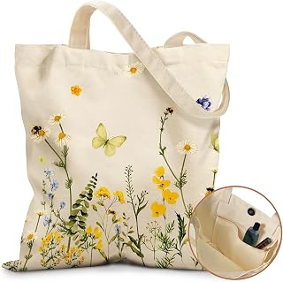 Miss Adola Canvas Tote Bag for Women with Zipper Pocket